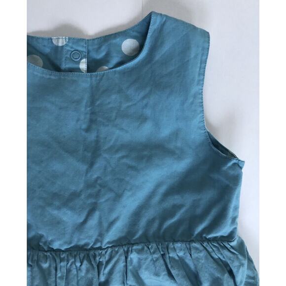 4-5y Frugi Reversible Blue Polka Dot With Strawberry - Picture 2 of 8